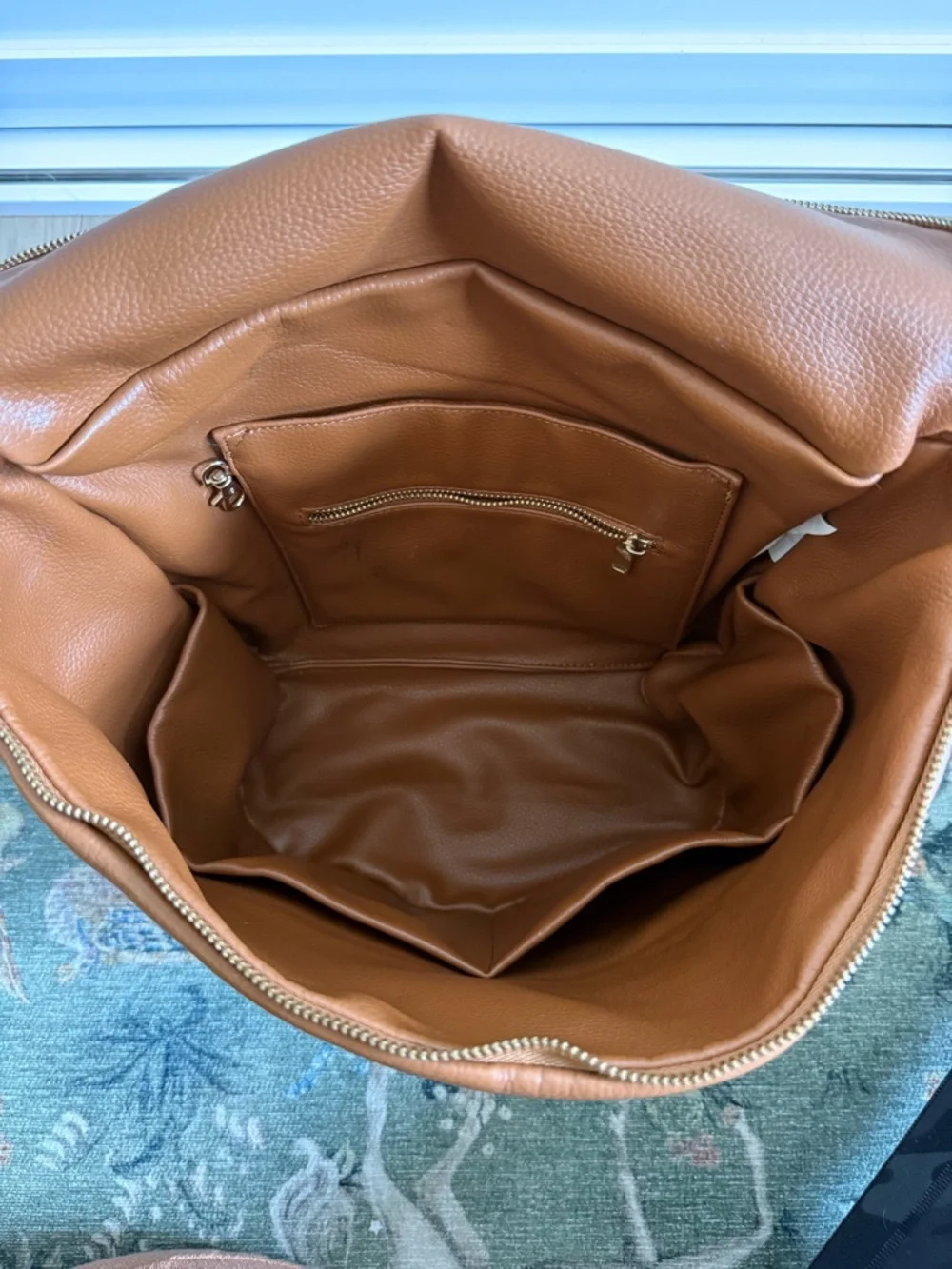 Fawn Design Cognac Brown Leather Baby Bag Backpack